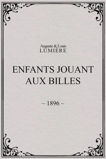 Enfants jouant aux billes