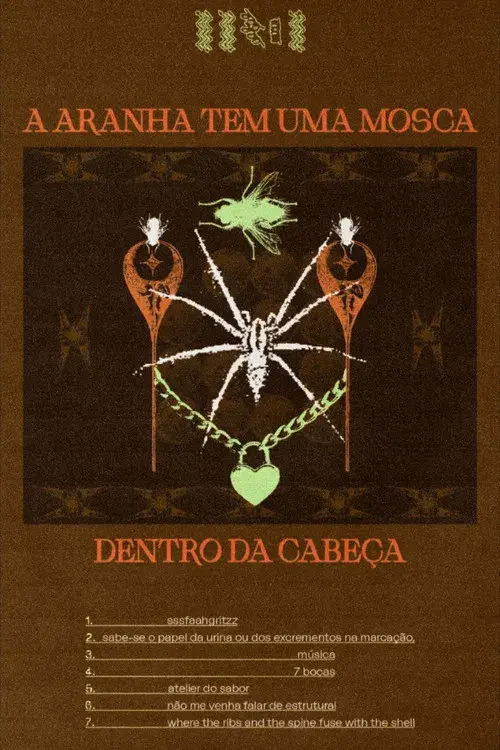 A aranha tem uma mosca dentro da cabeça